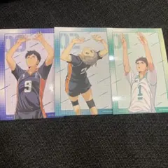 ハイキュー　アニメイト特典　セッター　ビジュアルカード　3枚セット