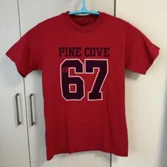 アメリカ製 Tシャツ フットボール ナンバリング ボルドー PINE COVE