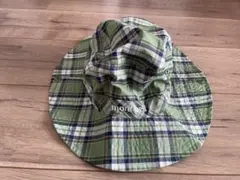 mont-bell グリーン・チェック柄 ハット S キッズ