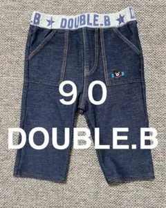 【期間限定お値下げ中】DOUBLE.B デニム風パンツ 90サイズ