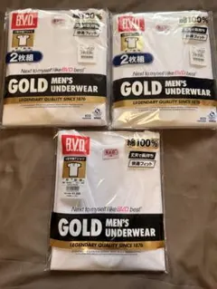B.V.D.GOLDMEN'SUNDERWEAR Ｖ首半袖Ｔシャツ新品5枚セットのサムネイル