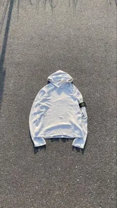 00s STONE ISLAND リネン パーカー グレー Mサイズ　激レアのサムネイル