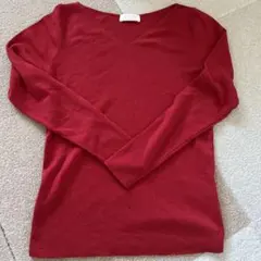 毛ウール100% ボールジィ赤 長袖ニット トゥモローランド