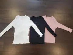 リブ編みフリル袖Tシャツ 80～85サイズ