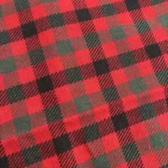 ファミリア風　チェック　生地　赤