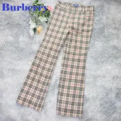 ✨バーバリーブルーレーベル✨ノバチェック　パンツ　小さいサイズ３４　ホースロゴ
