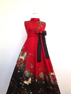 着物リメイクワンピース3577