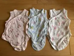 ユニクロ　コットンメッシュボディースーツ　ベビー肌着 60㎝　3枚セット
