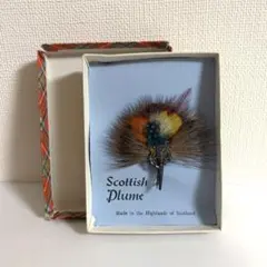 スコティッシュプルーム（飾り羽）　スコットランド製　ブローチ　鳥　ヴィンテージ