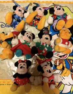ディズニー クリスマス ぬいぐるみマスコット まとめ売り
