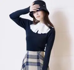 SNIDEL フリル衿つきニットプルオーバー　定価11770円