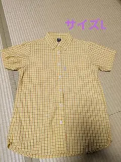 mont-bell 半袖シャツ L イエロー・チェック