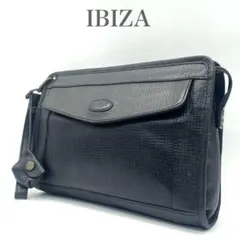 イビザ IBIZA クラッチバッグ ハンドバッグ レザー ブラック チャーム付き