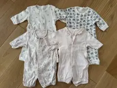 【お値下げ】バースデーの前開きロンパース4枚セット