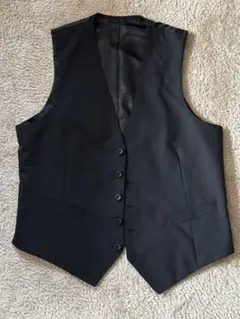 セ*ン様 黒 ストライプ フォーマルベスト