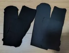 未使用 タイツ 2枚セット 黒 グレー 80デニール L-LLサイズ