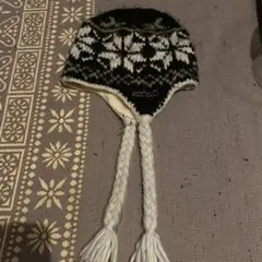 swivel 雪の結晶模様 ニット帽