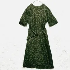 美品 ルイヴィトン レオパード柄 ワンピース シルク イタリア製 ベルト付のサムネイル