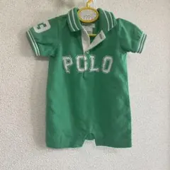 新品　ラルフローレン　3M\3ヶ月　グリーンショートオール