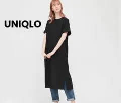 【新品タグ付き】UNIQLO ブラック カットソーワンピース Sサイズ