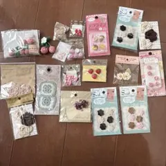 ボタン　デコパーツ　フラワーモチーフ