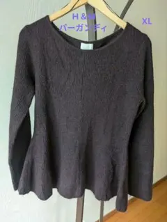 Ｈ＆Ｍ　リブニットペプラムトップス　XL