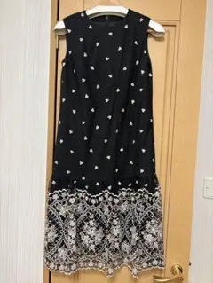 GRACE CONTINENTAL ノースリーブ刺繍ワンピース