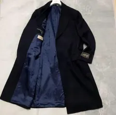 極美品 GG柄 グッチ チェスターコート 48 Lサイズ 黒 ロング 【97】