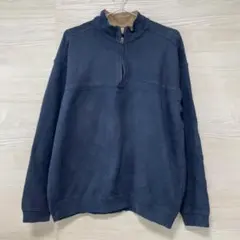 Columbia コロンビア トレーナー L スウェット ハーフジップ 古着 紺