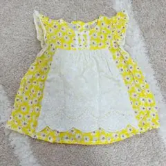 petit main 花柄フリル袖トップス 80cm