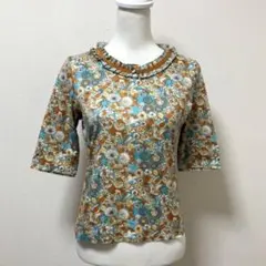 日本製　スキャパ　花柄　カットソー　花　トップス　夏　大人　上品　素敵のサムネイル