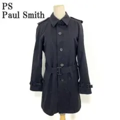 PSポールスミス トレンチコート 黒 ブラック コットン系 L C5627