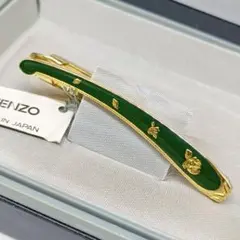【箱付き美品】KENZO ネクタイピン ゴールド グリーン 薔薇 バラのサムネイル