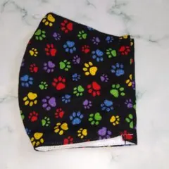 インナーマスク　立体インナー　肉球柄　大きめサイズ　カラフル