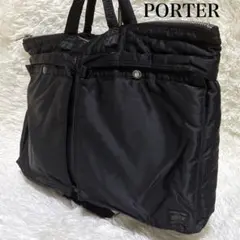 ✨美品✨ポーター タンカー ブリーフケース A4 大容量 通勤 黒 Lサイズ