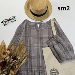 c393＊ サマンサモスモス タック切替 コットンリネン ワンピース