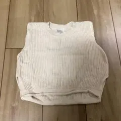 tete a tete ベビーニットベスト 80 アイボリー ベージュ