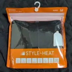 GU　STYLE-HEAT　タートルネックT(長袖)　 M　ブラック