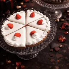 ★送料込★【プチギフト】アイシングクッキー ホールケーキ風 いちごケーキ ①