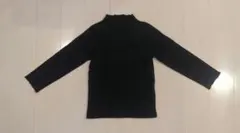 ブラック 長袖 トップス シンプル 無地 重ね着 インナー 120サイズ