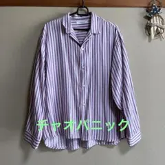 チャオパニック　メンズ　ストライプシャツ