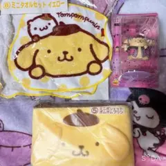 ポムポムプリン　フィギュア　happyくじ　一番くじ　3点セット