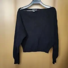 FOREVER 21 ブラック オフショルダー ニット