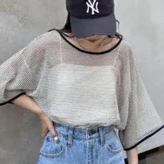 チャオパニックティピー シアーレースボーダーリンガーTEE