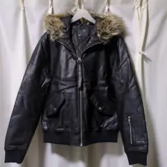 レザー ブルゾン l