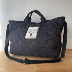 MOOMIN×kippis コラボ限定柄ふわ軽キルティングショルダーバッグ