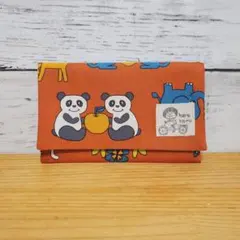 ぴったりが嬉しい！スリム通帳ケース(パンダ アニマル) ハンドメイド手作りポーチ