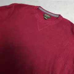 エディーバウアー クルーネック コットンニット サイズXL エンジ