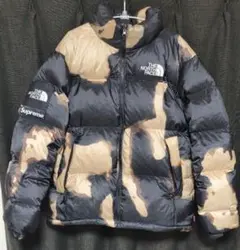 Supreme bleached denim nuptse