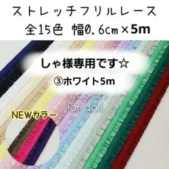 しゃ様専用　5m　ストレッチフリルレース　幅0.6cm